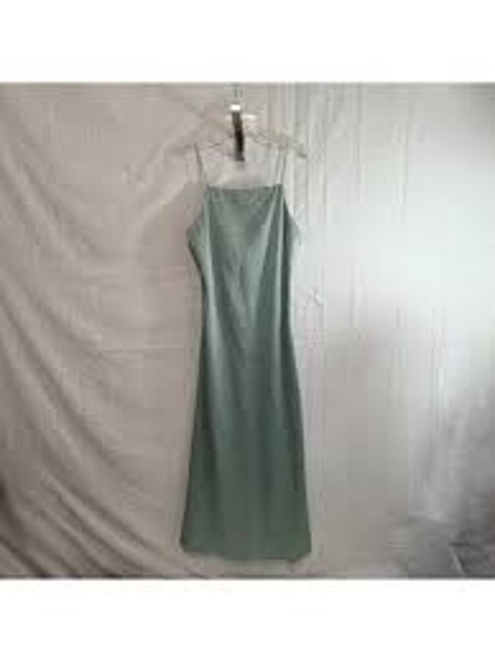 CAMILA COELHO Sage Green Satin Midi Slip Dress NWT Size Medium M GORGEOUS COLOR